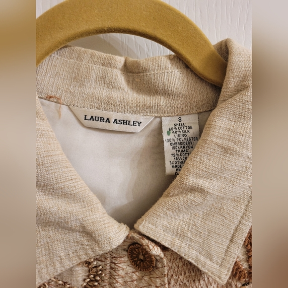 Vtg Laura Ashley Women's Button Down Lightweight Jacket Coat, size small - Picture 2 of 4